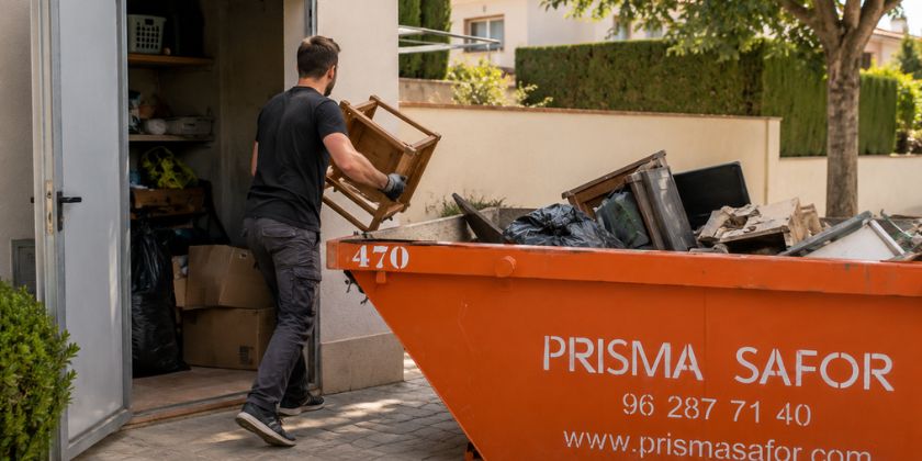 Qué contenedor necesitas para vaciar un trastero, garaje o vivienda